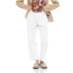 Free people X Sandrine rose white wide leg 25 Jeans